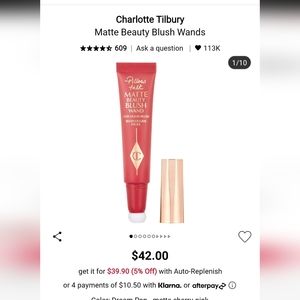 Charlotte Tilbury Matte Beauty Blush Wand in Pink Pop Brand New Unopened